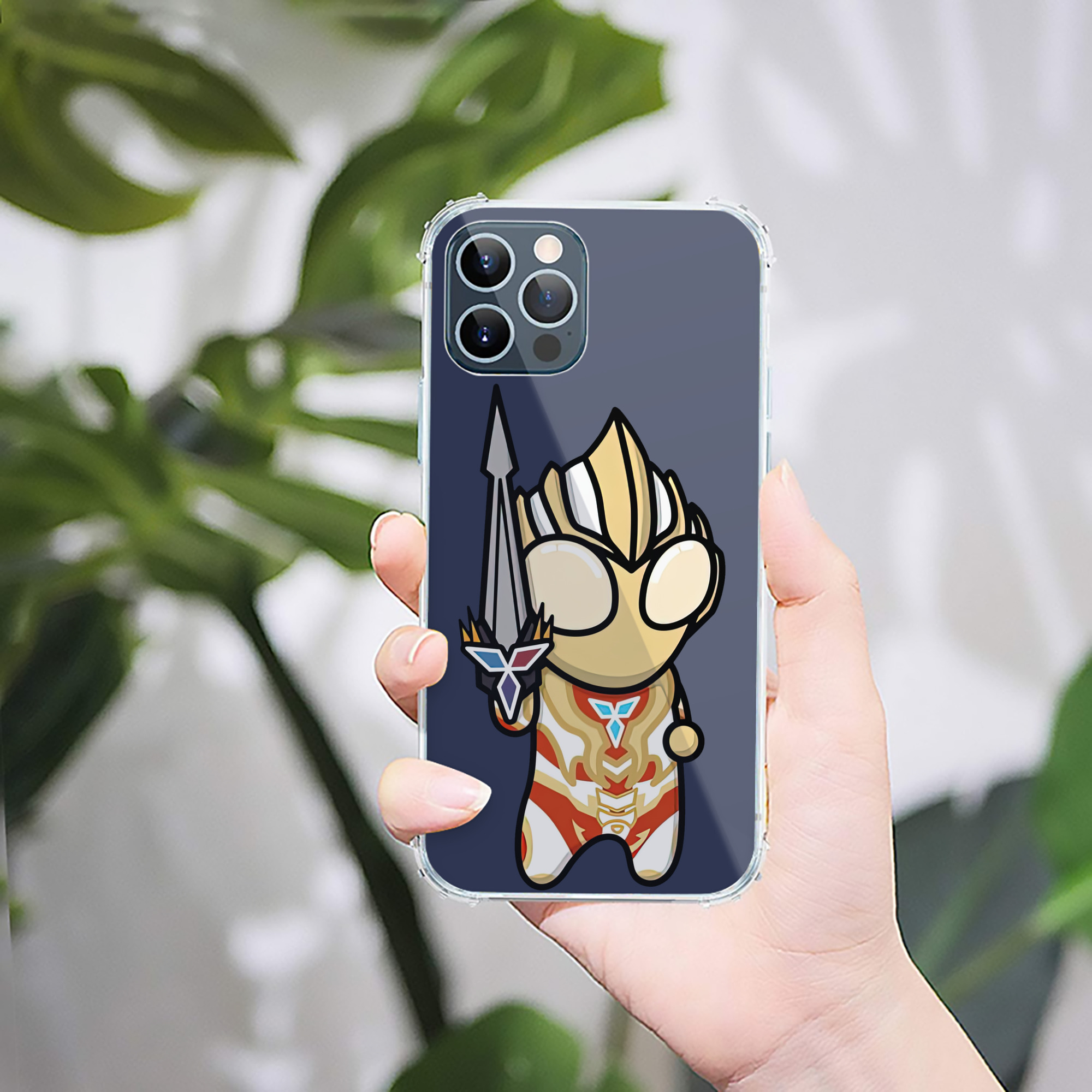 （画像用） ウルトラマン Ultraman 【iPhone 12シリーズ対応】透明スマホケース（クリアソフトケース）